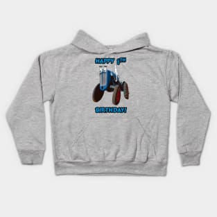 Happy 8th birthday tractor design Kids Hoodie